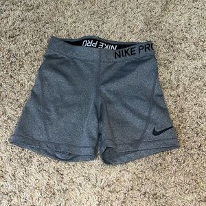 Heather Gray Size Small Nike Pro Spandex- Like New